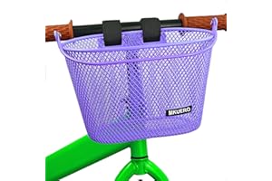 Kids Bike Basket for Kids, Bicycle Basket for Boy and Girl, Waterproof Metal Wire Children's Bicycle Basket, Suitable for Mos