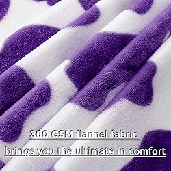 Queen Size Blanket Purple Throw Blanket Warm Purple