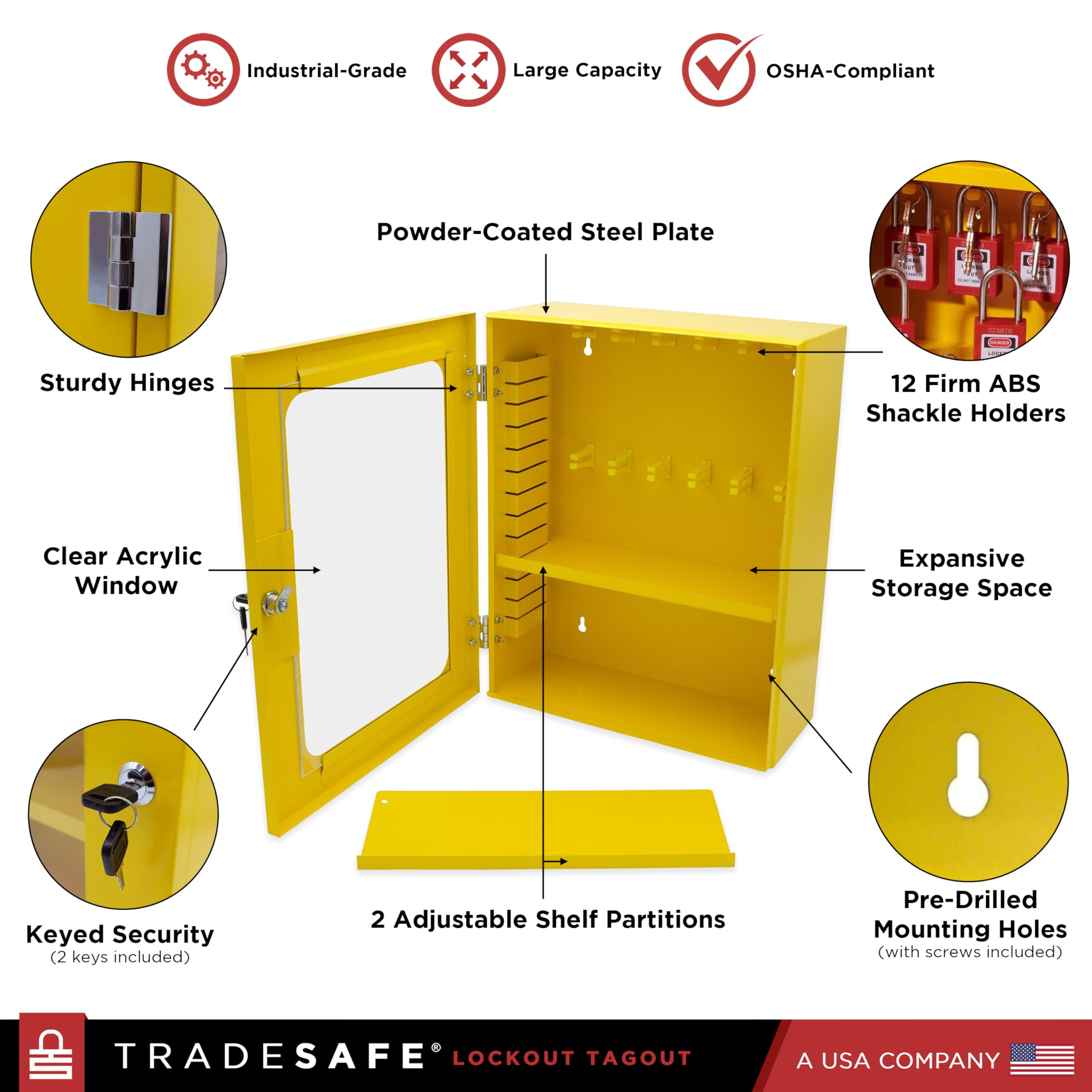 Mua TRADESAFE Lockout Tagout Cabinet - 75 Pieces Loto Devices, Loto ...