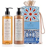 Prija Hair and Body Gift Pack (Includes Vitalizing Creamy Bath Foam with Ginseng and Fortifying Shampoo with Eruca Sativa) - Vegan Friendly - Dermatologically Tested - Made with 100% Recycled Bottle