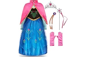 Funna Princess Costume for Toddler Girls Fancy Dress Party with Accessories