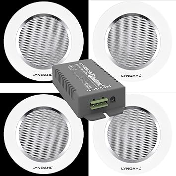 Lyndahl Lautsprecher-Set, Bluetooth 4-Kanal Verstärker CS200BT-AMP und 2-Wege Lautsprecherpaar CS120AL, mit 2 oder 4 Einbaula
