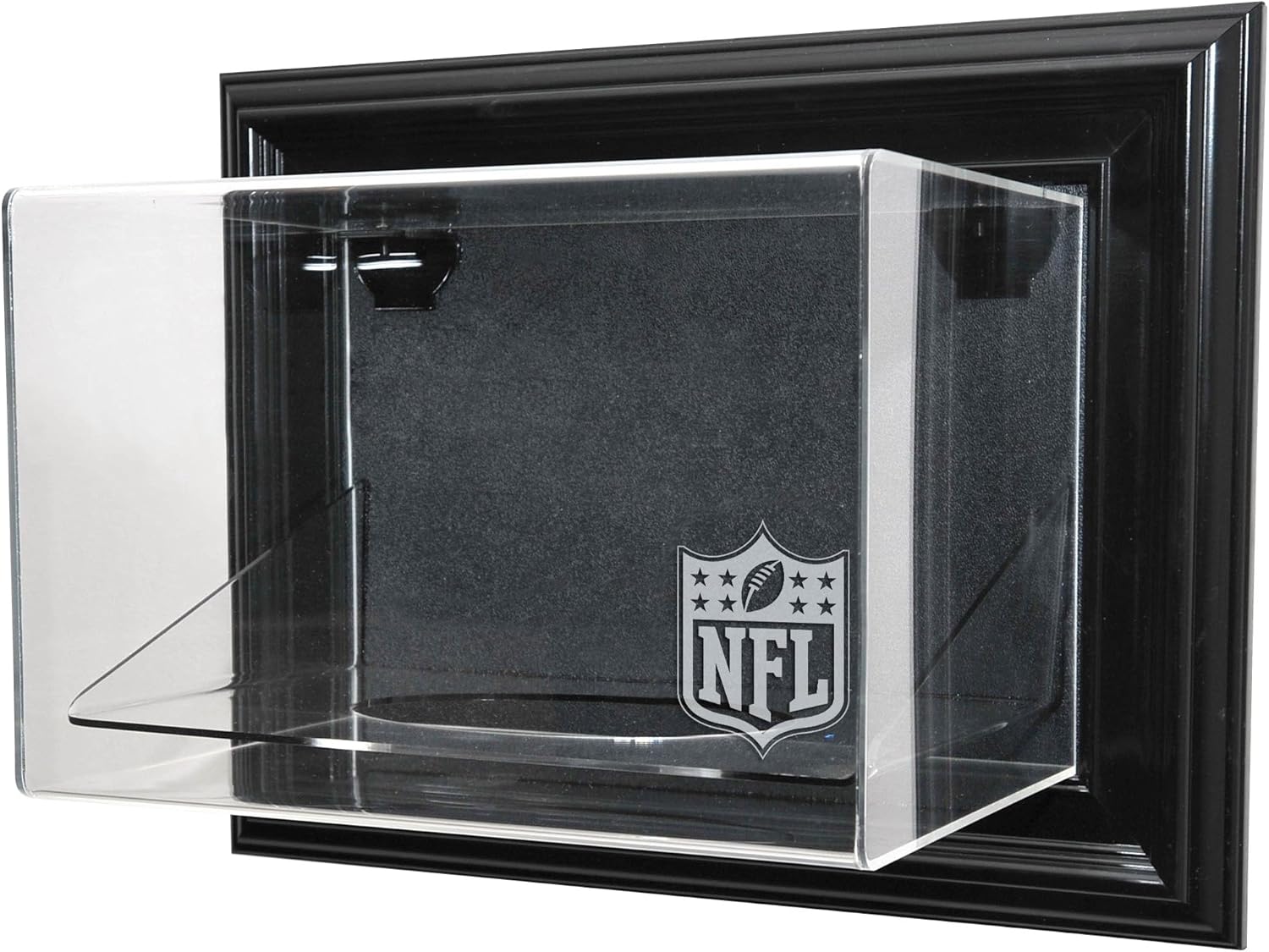 NFL Logo Football "CaseUp" Display Black with Museum