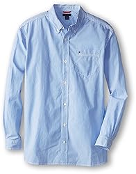 Tommy Hilfiger Boys' Long Sleeve Woven Button-Down