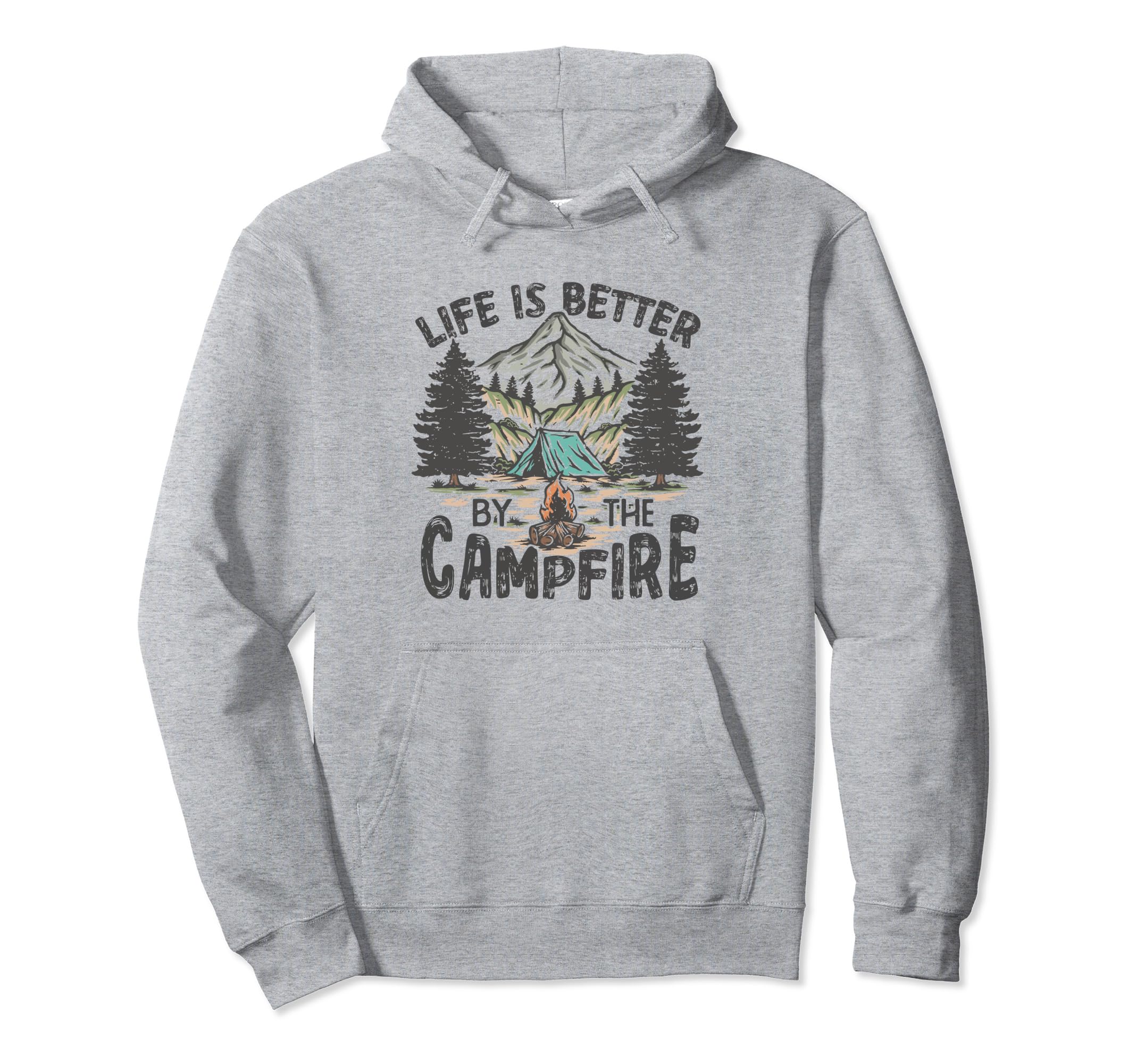 Photo 1 of Vintage Retro Life is Better Around The Campfire Camping Pullover Hoodie