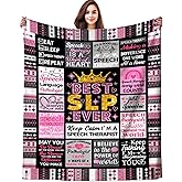 INKRENS Speech Language Pathologist Gifts for Women SLP Blanket Throw Speech Therapy Blankets Plush Flannel Bedding SLP Gifts for Women Speech Pathologist 50"X40"