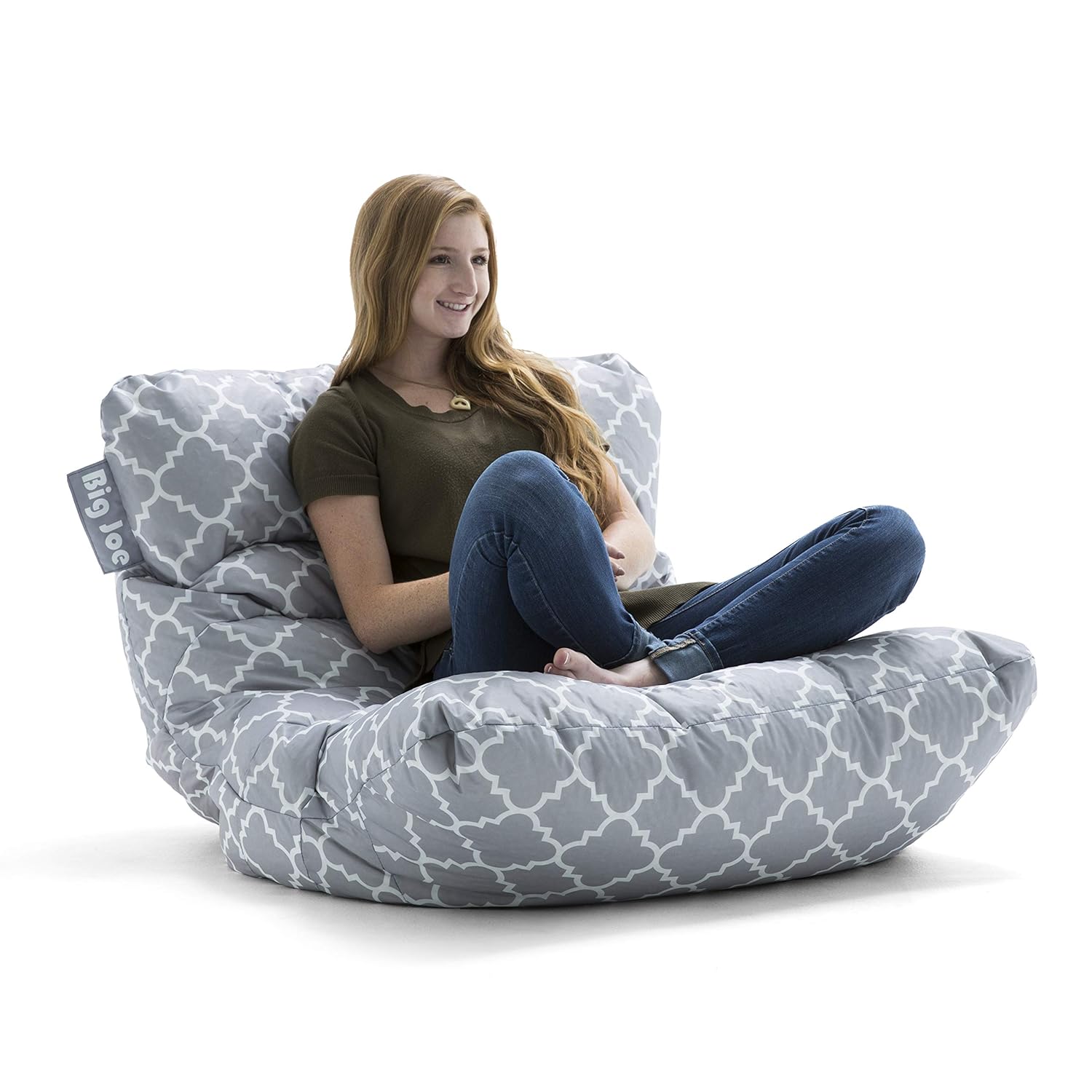 Big Joe Roma in Comfort Suede Plus Bean Bag Black Living Room Furniture