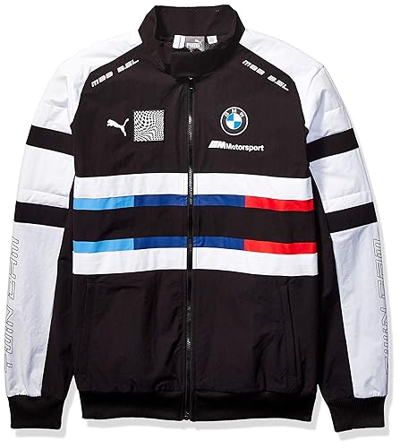PUMA Mens BMW M Motorsport Street Woven Jacket, Puma Black, XL in