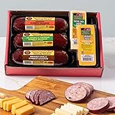 Wisconsin Cheese Company – Gourmet Cheese & Sausage Gift Box | 100% Wisconsin Cheese with Original, Garlic & Jalapeño Cheddar Summer Sausages | Perfect for Parties, Charcuterie Boards, and Holiday Gifts