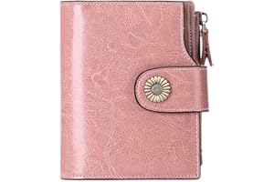 FALAN MULE Small Wallet for Women Genuine Leather Bifold Compact RFID Blocking Small Womens Wallet