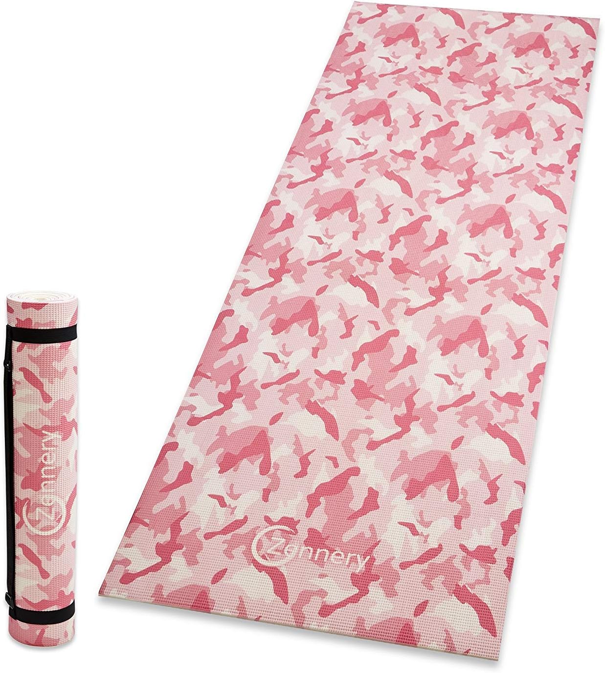 Zennery Best All Purpose, Professional - Non-Slip - Extra Durable - 2 Sided, Textured Exercise Yoga Mat ยผ inch Extra Thick, Deluxe (68โ X 24โ) with Carrying Strap, Phthalate Free