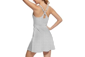 GGOV Tennis Dress for Women Athletic Golf Dress with Shorts and Pockets Backless Workout Dress with Adjustable Straps