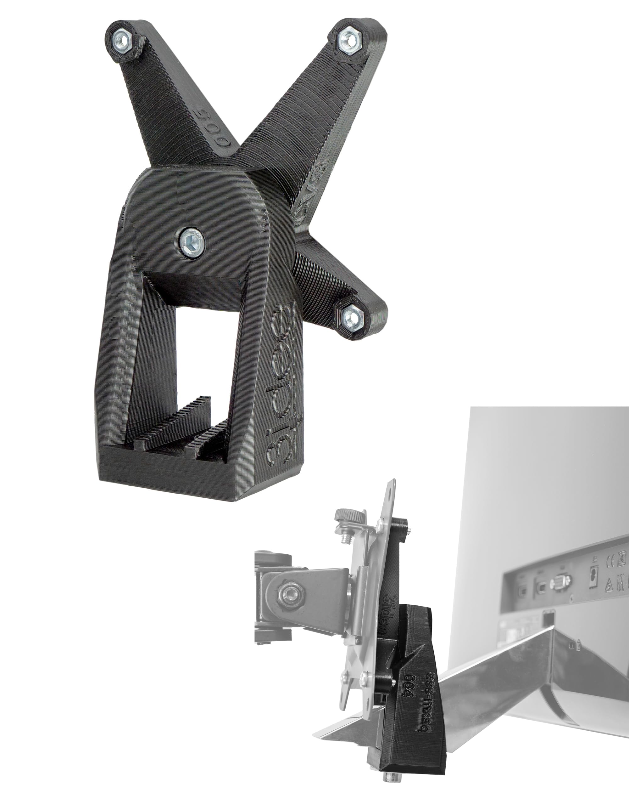 3IDEE VESA adapter compatible with ASUS Designo MX27AQ, MX279HS, MX27UCS monitor - vesa mount adapter for monitor arm, bracket or wall mount - 75 x 75 mm