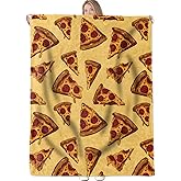 Pizza Slice Throw Blanket Gifts for Women Girls Kids Adults, 50x60 in, Flannel Blankets for Bedroom, Camping, Couch, Room Decor, Fuzzy Warm Cozy Soft