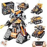 STEM Building Toys for Kids 6-12, 5in1 Remote & APP Controlled STEM Robot Car Tank Building Kit, 600 Pcs DIY Educational Building Blocks Set for Kids Science Learning, Boys Girls Birthday Gifts Ideas