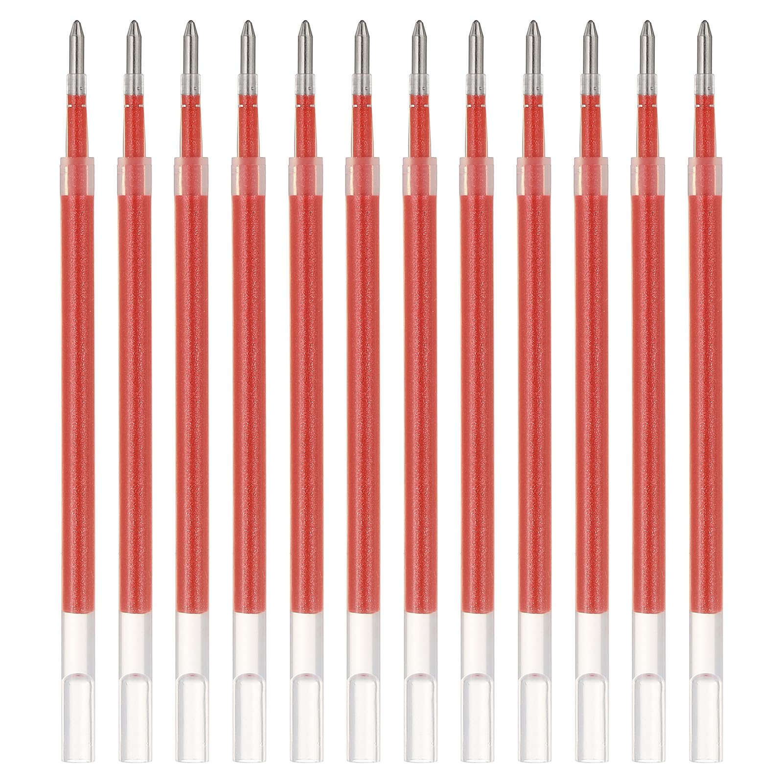 PATIKIL Gel Pen Refills, 12 Pcs 0.8mm Medium Point Glitter Coloring Gel Ink Pen Replace Refills for Retractable Click Pens Writing Drawing Doodling Office Study Classroom Supplies, Red