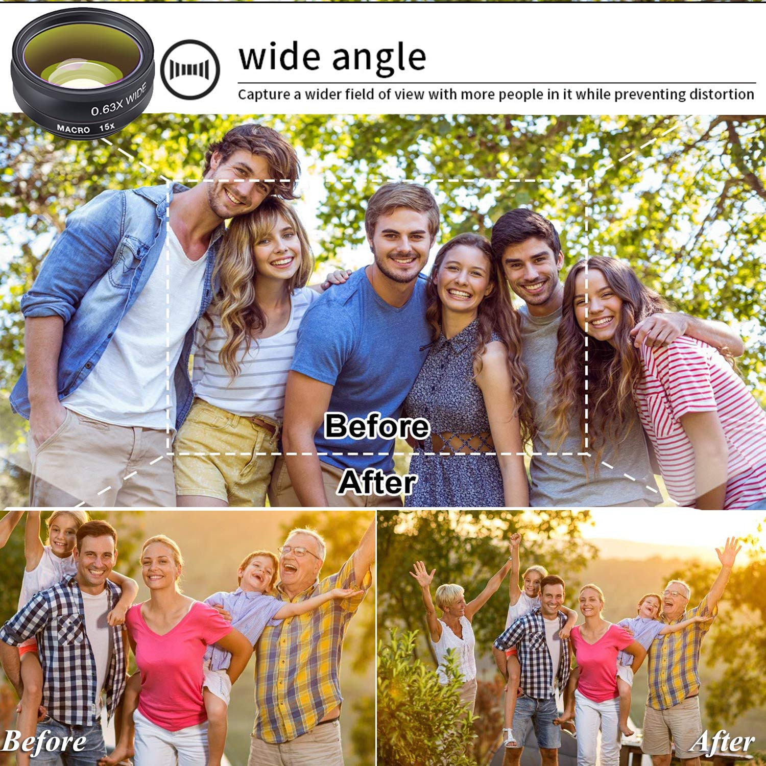 MIAO LAB Cell Phone Lens Kit with Phone Tripod+Shutter 4 in 1 Phone Lens-Meter 16X Telephoto Lens/Wide Angle/Macro/Fisheye Lens for iPhone XR/XS/XS MAX/X/8 7 6 Plus,Samsung Smartphones and Tablets