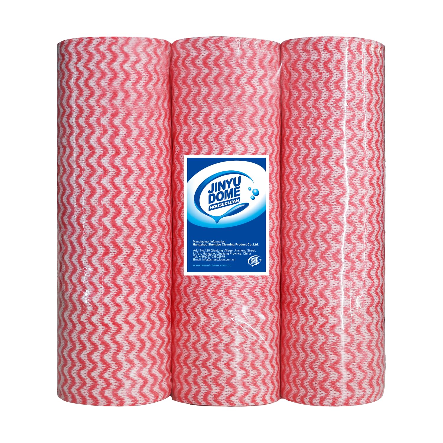 JINYUDOME J Cloth Roll - 3 Rolls, 150 Sheets (Red)