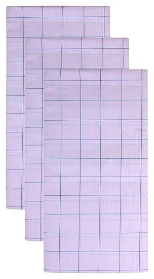 Men's Cotton Lungi - Set of 3 (White) CHECKERED LUNGI