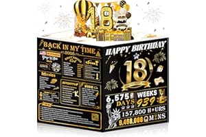 OLOSONG 18th Birthday Card for Girl Boy Son Daughter, Big Pop Up 18th Birthday Cards for Grandson Granddaughter, Back In 2008
