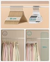 SONGMICS Set of 50 Plastic Hangers U-Shaped Opening 0.5 cm Thick 41.5 cm view 4