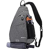 WATERFLY Sling Bag Crossbody Backpack: Over Shoulder Daypack Casual Cross Chest Side Pack