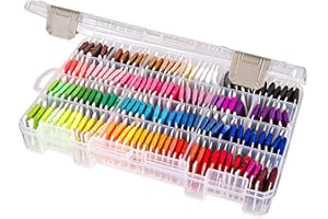 ArtBin 6840JN Floss Finder Box, Sewing & Embroidery Organizer, [1] Plastic Storage Case, Clear