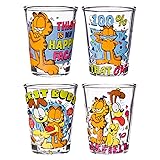 Silver Buffalo Garfield and Odie 4 Pack Mini Glass