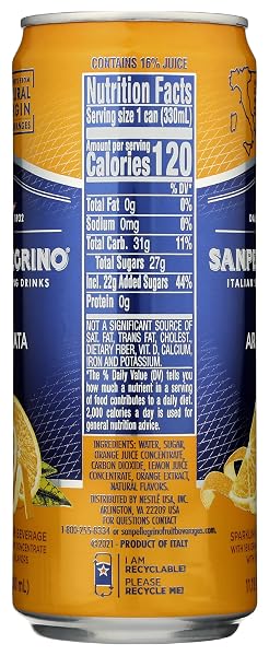 SAN PELLEGRINO, ARANCIATA, 11.15 FL OZ, SKINNY CAN