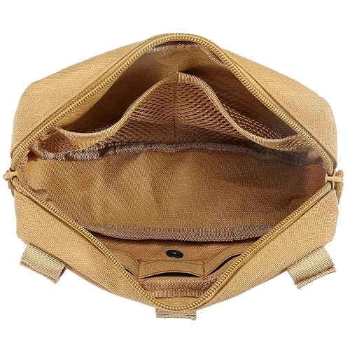 Molle Admin Pouch For Tactical Belt/Backpack - EDC Tool Organizer With US Flag Patch
