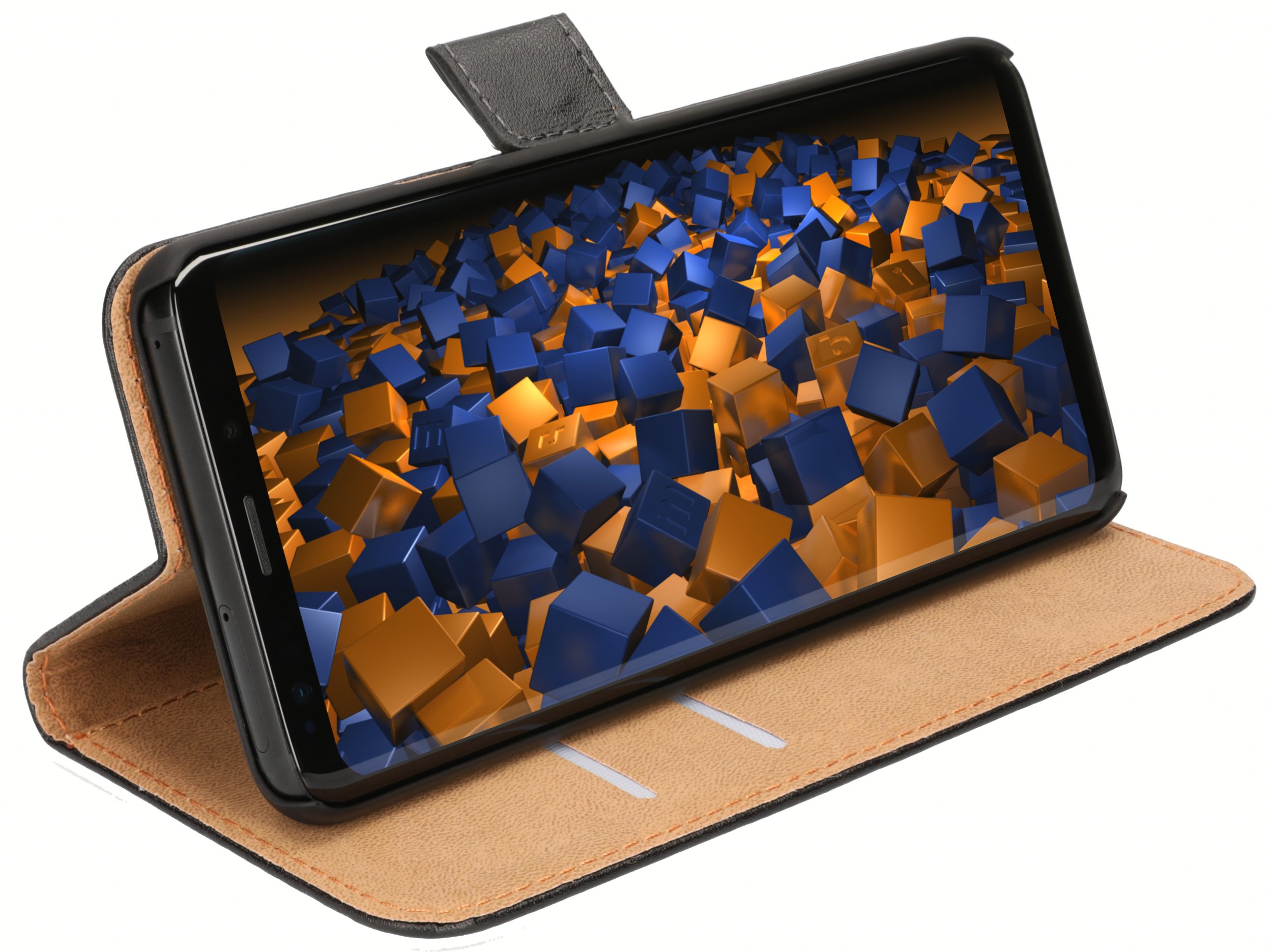 mumbi Book-Style Case Compatible with Samsung Galaxy S9+ Black