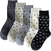 Daphene Women's Cute Crew Socks All Season | Premium Combed Cotton Breathable Cozy Soft | Fun Cartoon Designs | Holiday Gift
