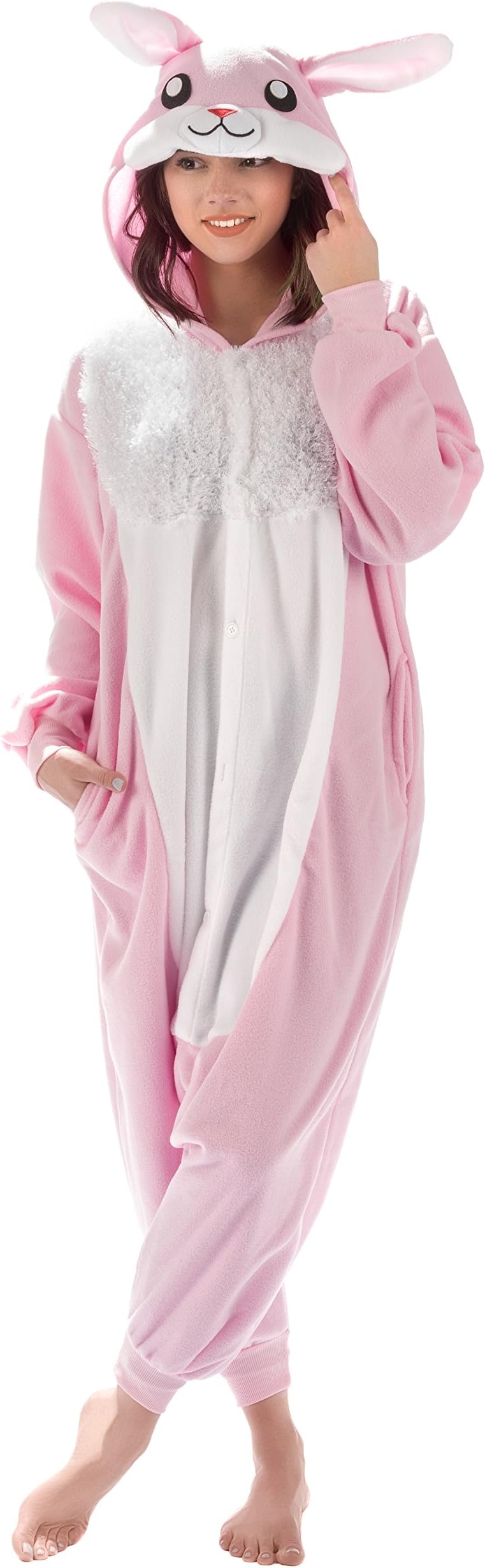 Emolly Fashion Adult Bunny Animal Onesie Costume Pajamas for Adults and Teens