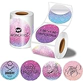 Wonlabel 2x2 Round Thermal Labels, Compatible with T50M Pro/M110/M120/M220/M260 Label Makers & 4x6 Thermal Printer, Stickers for Barcode, Packaging & Small Business, 140PCS/Roll, 2Rolls, Starry Purple