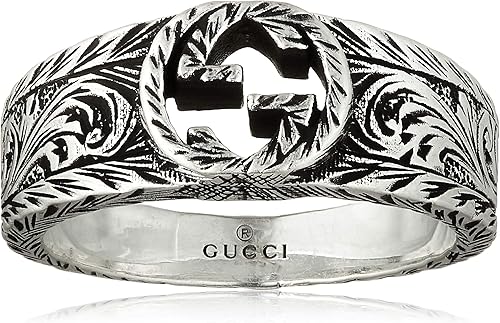 interlocking g silver ring