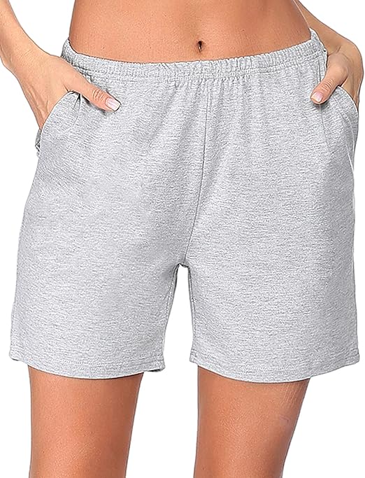 Ekouaer Pajama Shorts Women's Soft Sleep Lounge Shorts Stretchy Cotton Sleepwear Pants Short Pj 
