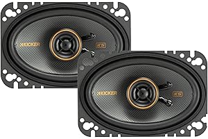 Kicker 51KSC4604 KS-Series 4x6 Coaxial Speakers with .5" tweeters, 4-Ohm, Pair