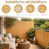 Abaseen Natural Bamboo Garden Fence Covering 2m x 4m Slat Screening view 4