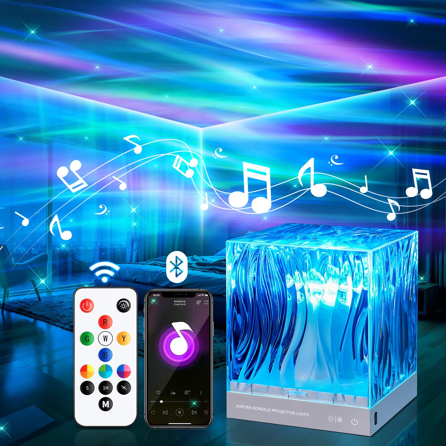 Photo 1 of PIKOY Shower Lamp Shower Lights White Noise Sound Machine for Sleep Adults, Bluetooth+15 White Noise Machine Baby Sound Machine Baby, 18 Colors Shower Light Party Lights Indoor, Remote Warm Light Lamp