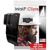 Diligence, Wolf Clips, Picatinny Rail Head Light Mount, Hard Hat Accessory Clips, Standard Hard Hat Slot Attachment, Headlamp Replacement, Black