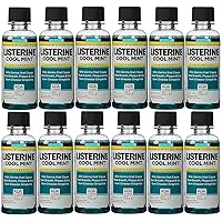 Listerine Cool Mint Antiseptic Mouthwash for Bad Breath, Travel Size 3.2 oz - Pack of 12