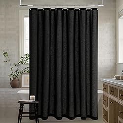 DUKIYO 90 Inch Shower Curtain Linen Neutral Extra