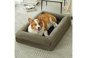 BFPETHOME Orthopedic Dog Beds for Medium Dogs, Washable Medium Dog Beds with Bolster, Sofa Medium Dog Beds with Removable Covers & Waterproof Dog Beds for Pet