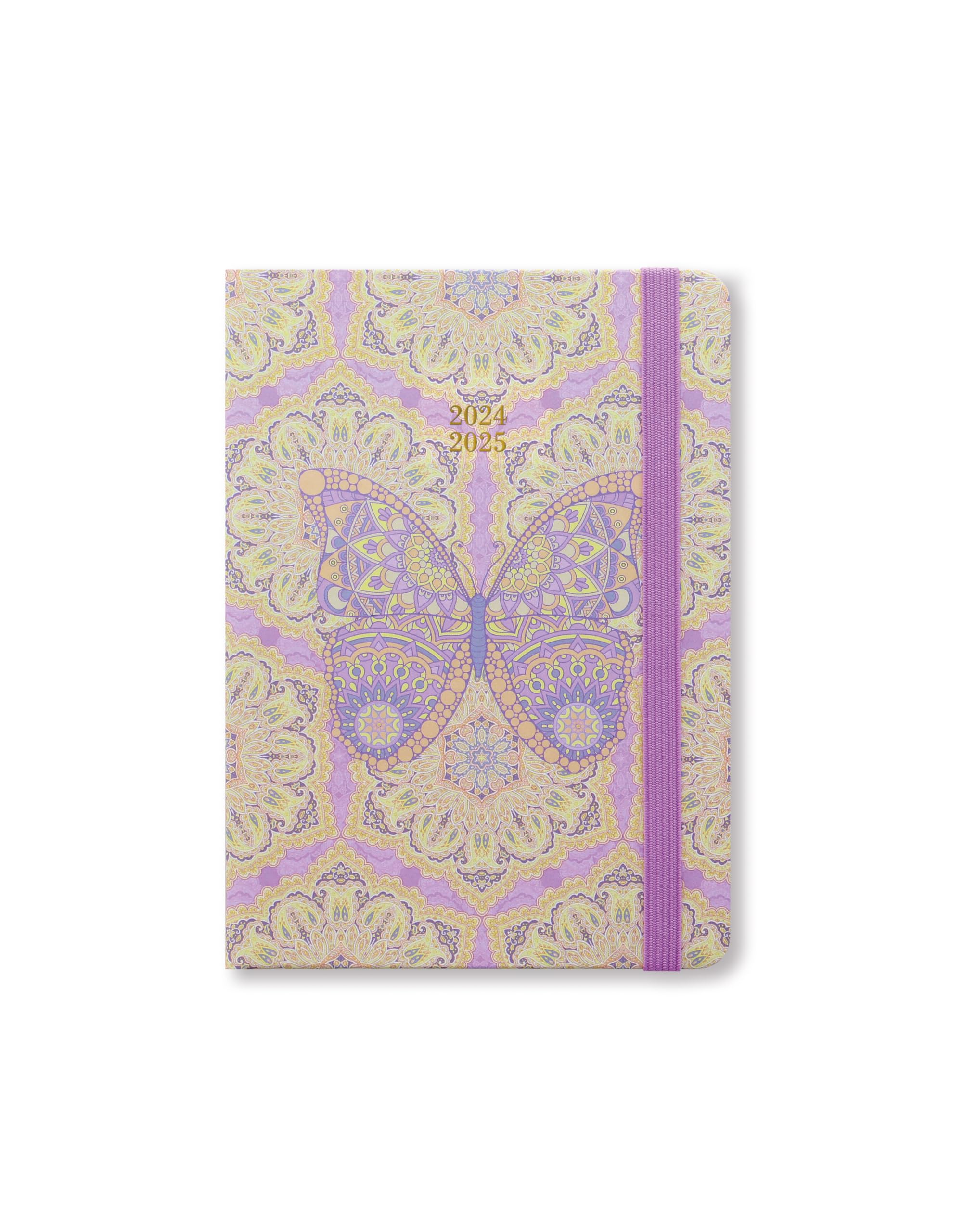 Letts of London Paisley A6 academic 2024/2025 week to view diary - butterfly