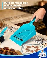 MR.SIGA Dustpan and Brush Set Pack of 2 Blue Grey view 3