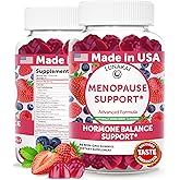 LUNAKAI USA Made Menopause Relief Gummies – Natural Menopause Supplements for Women with Black Cohosh & L-Theanine – Daily Support for Hot Flashes, Night Sweats & Hormonal Balance, 60ct