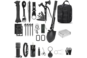 Emergency Survival Kit, Gifts for Men Dad Husband Him - Survival Gear and Equipment, Outdoor Adventure, Camping, Hiking, Vehi