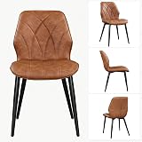 Yaheetech Dining Chairs Set of 2 Faux Leather Petal Back Modern Kitchen Chairs view 8