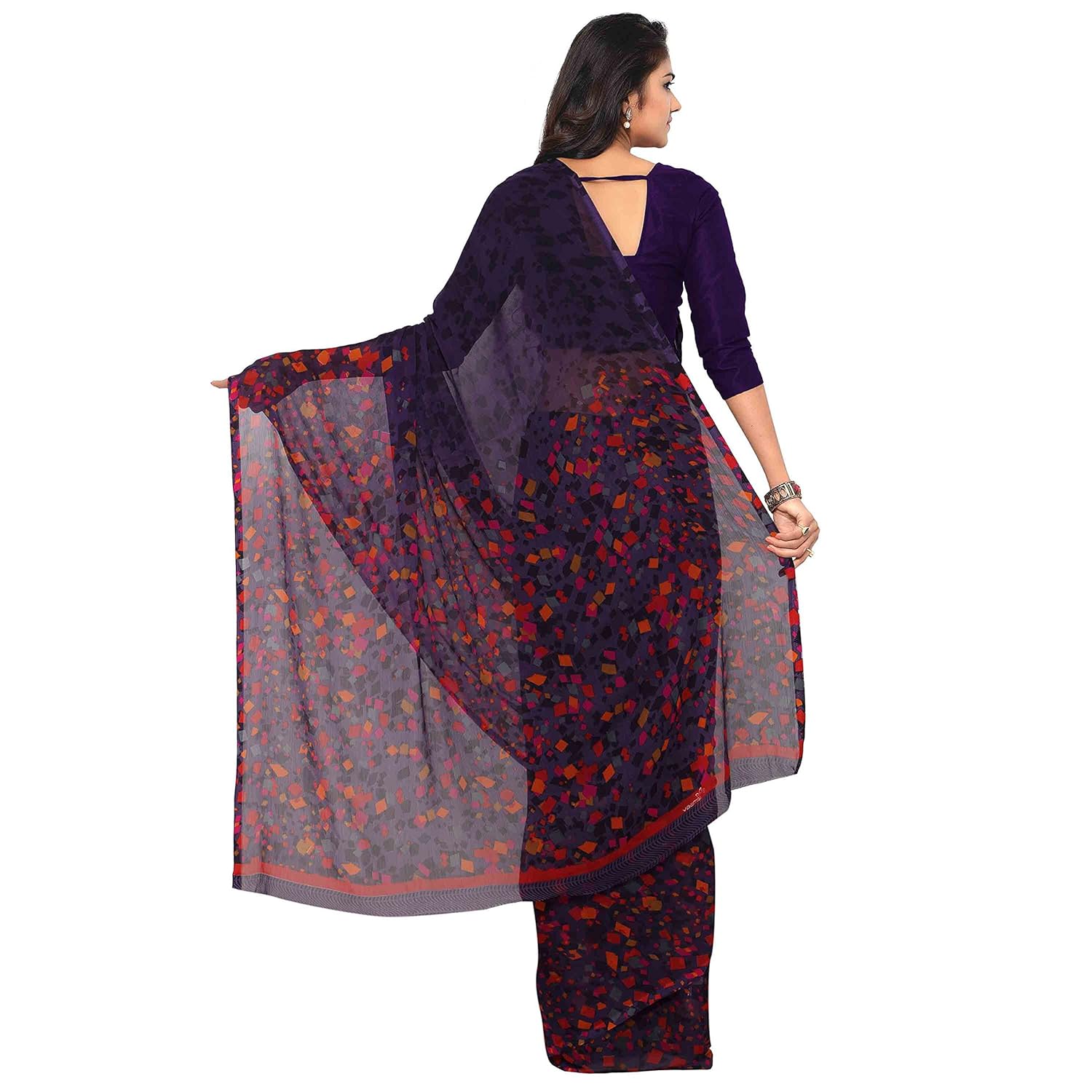 vaamsi chiffon saree with blouse piece
