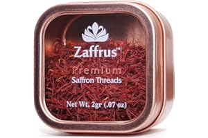 Zaffrus - Premium All Red Saffron Threads for Cooking Saffron Rice, Risotto, Paella, Tahdig, Desserts, Tea, Golden Milk (2 Grams)
